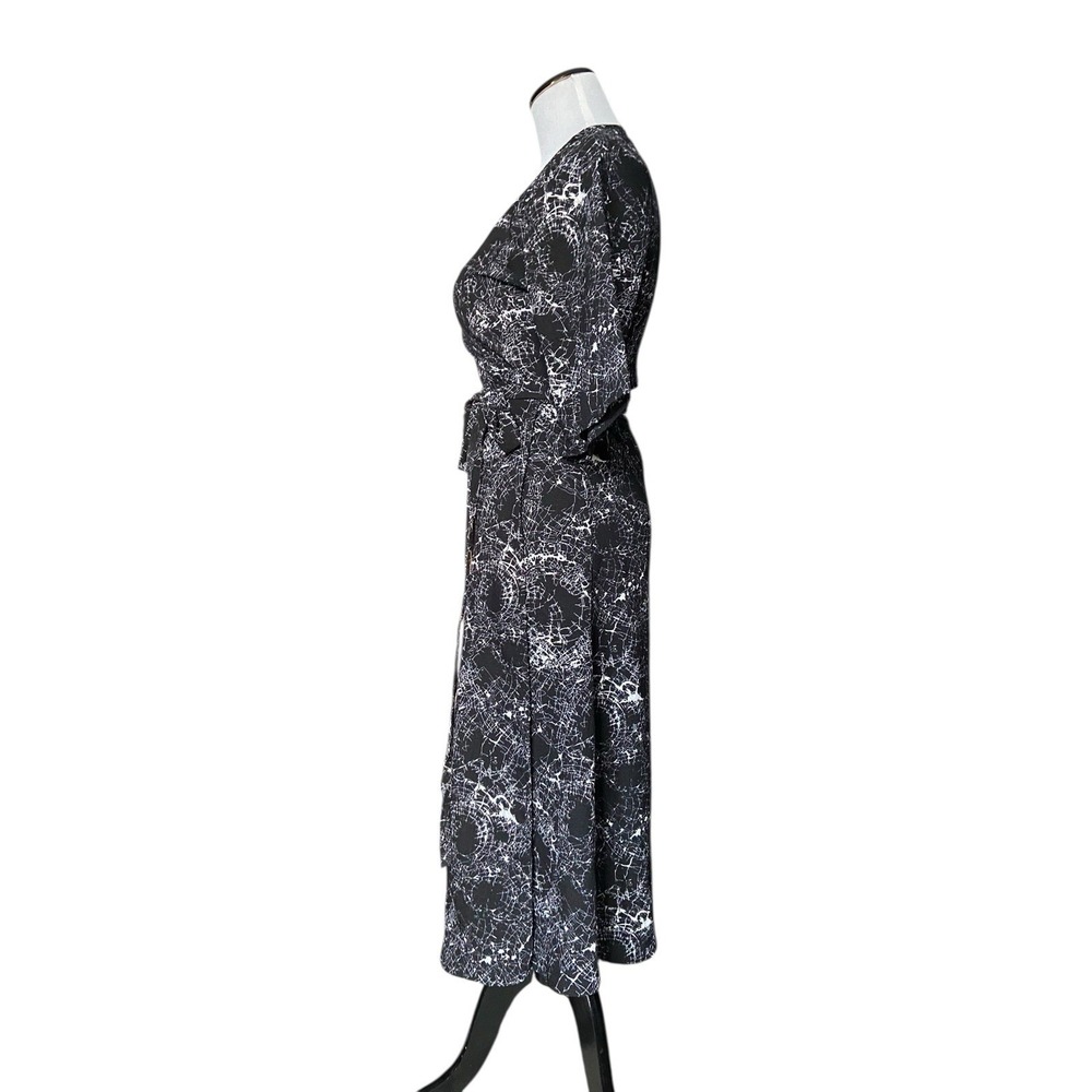 Disturbia Spellwork Midi Wrap Dress Size US 4 UK 8 Black Goth Witchy Grunge Emo - Picture 2 of 13